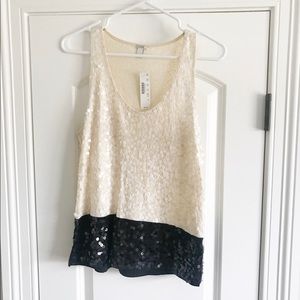 Sequin colorblock JCrew tank